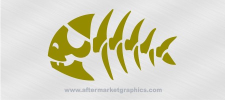 Skeleton Pirate Fish Decal